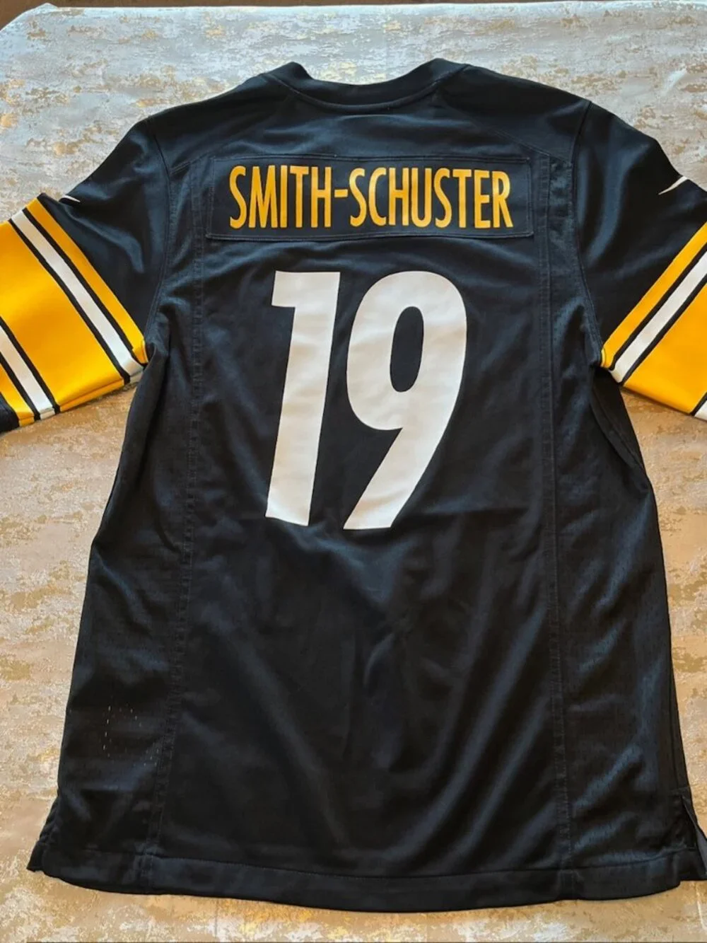 Nike Pittsburgh Steelers Smith-Schuster #19 Jersey NFL Black Gold Size S